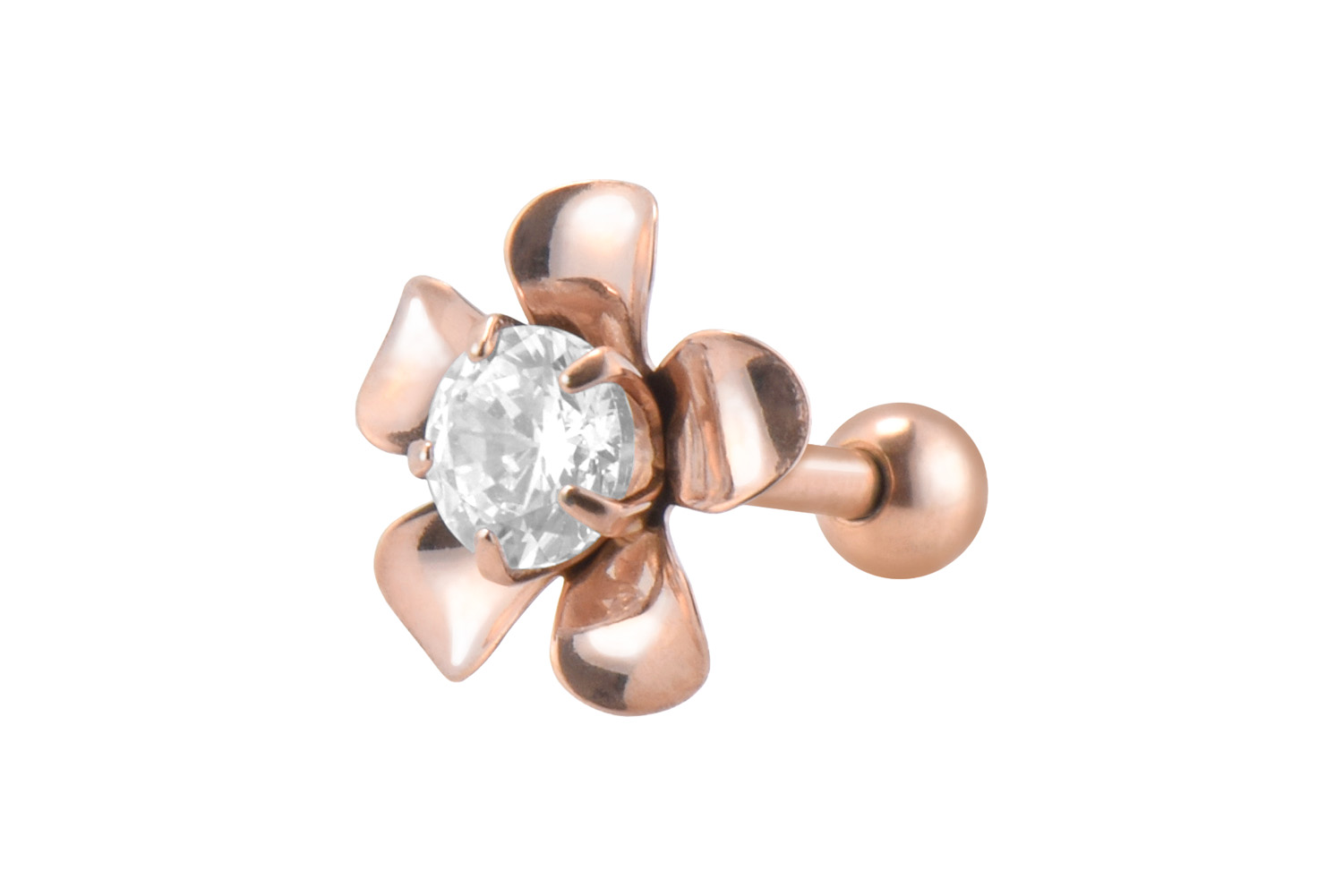 Chirurgenstahl Ohrpiercing BLUME + KRISTALL ++SALE++